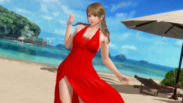 深紅のスリットワンピ（モニカ）